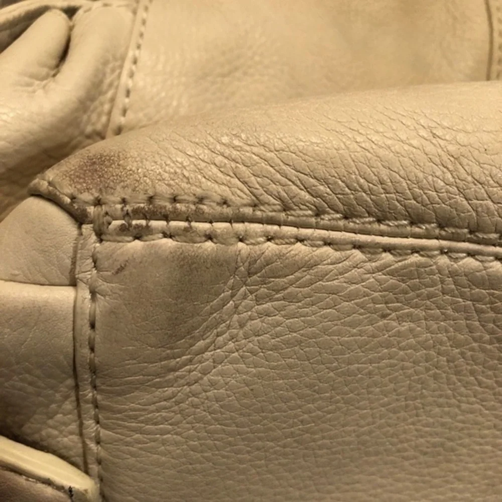 Michael kors cream pebbled leather hobo bag